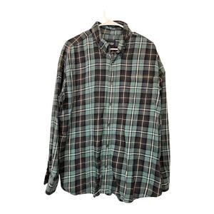Mens Grunge Flannel Shirt Button Down Distressed Gorpcore Utility